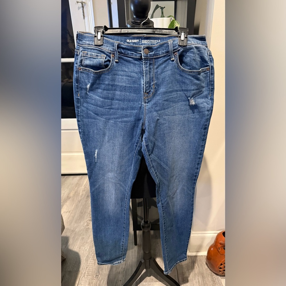 Old Navy Women's Curvy Blue Jeans